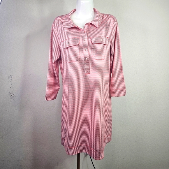 Vineyard Vines Striped Performance Margo Shirt Dress | Medium - Picture 1 of 8
